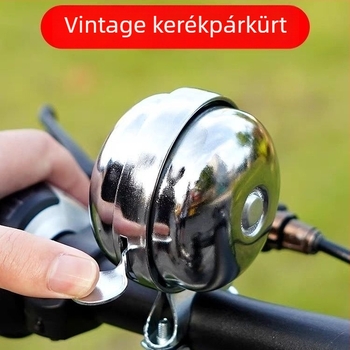 Kerékpár csengő – dupla forgó mechanizmus, alumíniumötvözet, retro stílus, univerzális felnőtteknek és diákoknak