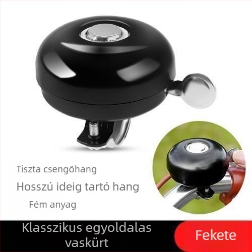 Kerékpár csengő – dupla forgó mechanizmus, alumíniumötvözet, retro stílus, univerzális felnőtteknek és diákoknak
