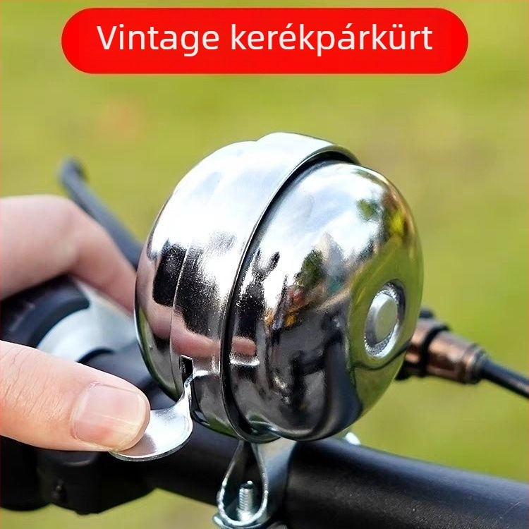 Kerékpár csengő – dupla forgó mechanizmus, alumíniumötvözet, retro stílus, univerzális felnőtteknek és diákoknak