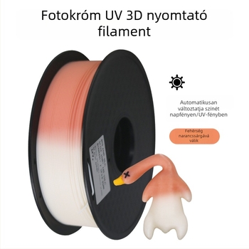Fényérzékeny PLA+ filament 3D nyomtatáshoz, UV színváltó hatás, 1 kg tekercs