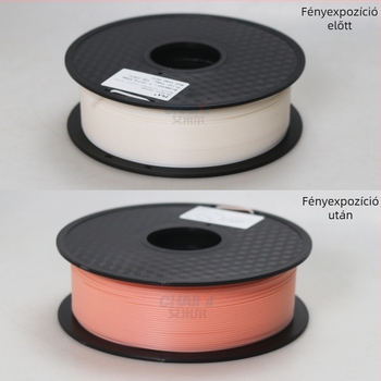 Fényérzékeny PLA+ filament 3D nyomtatáshoz, UV színváltó hatás, 1 kg tekercs