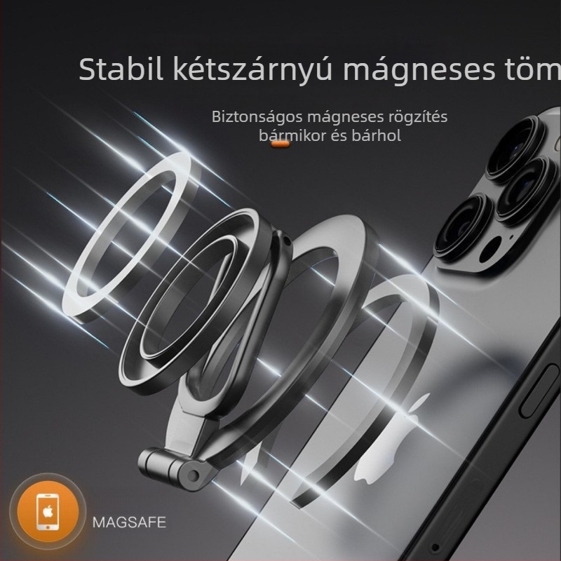 Mágneses telefonasztal-tartó MagSafe-készülékhez — ultra vékony, összecsukható fémtartó