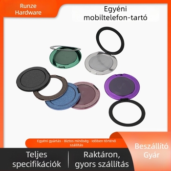 Asztali telefon-tartó 360° forgással, vezeték nélküli töltéssel, fém alap és ragasztó hátoldallal — univerzális (RZ007, Moisturizing)