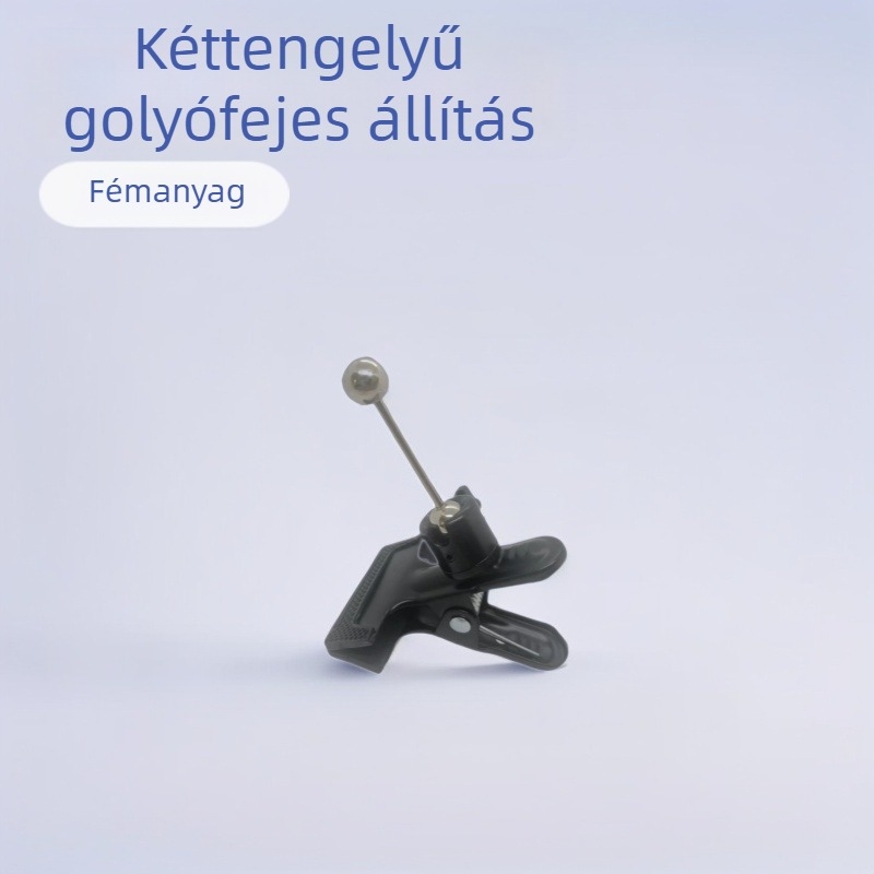 Fémes asztali telefon tartó pan/tilt, kettős gömbcsukló, hosszú kar