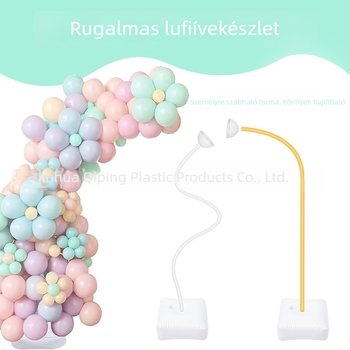 Állítható alumínium-plasztik cső ív rendezvényekhez, tartó a lufiknak és műanyag tálaknak