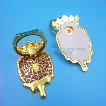 Gyűrűs telefon tartó – cinkötvözet, asztali állvány, rezgésmentes, ragasztóval történő rögzítés
