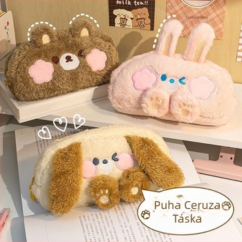Plüss tolltartó állat motívummal, koreai stílus, pamut anyag, lányoknak