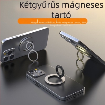 MagSafe asztali telefon-tartó, dupla mágneses gyűrű, összecsukható, 3× forgás