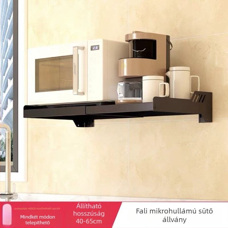 Fali mikrohullámú sütő állvány — fém, Love Carrie márka, modell Microwave oven rack, stílus modern egyszerűség, feldolgozás: egyedi minták