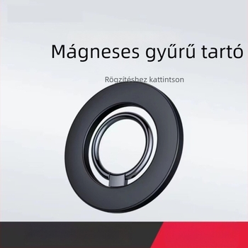 Vezeték nélküli töltő tartó telefonhoz mágneses gyűrűvel – iLYQ, Modell 053101, Anyag: műanyag + cinkötvözet + mágnes