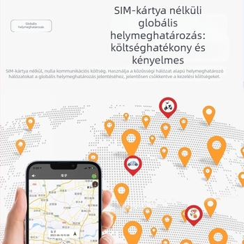 Okos Bluetooth-alapú anti-elvesztő tracker iOS-hez ragasztó rögzítéssel, PVC burkolat, 18 g, 3 év üzemidő, felhőalapú tárhely