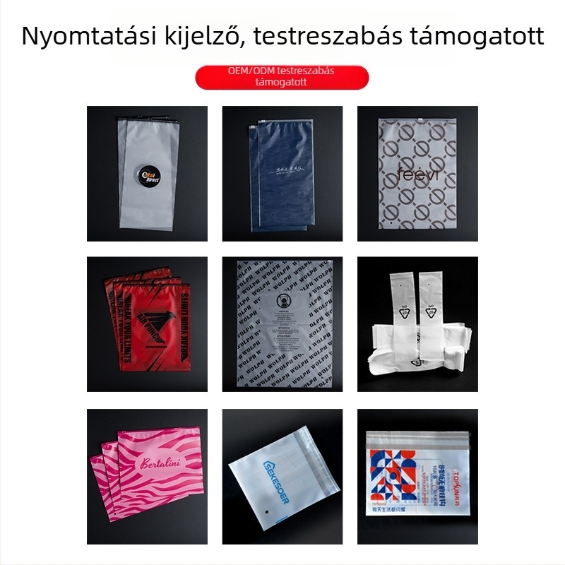 Fekete matt önzáró tasak ruhák csomagolására, vastag, átlátszatlan