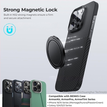 MagSafe alumínium gyűrűtartó iPhone-hoz — asztali mágneses telefon-tartó, alumíniumötvözet, iPhone 12 és felett