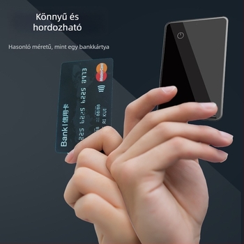 TRANGJAN P041 Kártya-típusú vízálló AirTag nyomkövető iOS-hez, egyedi logóval, akkumulátor kapacitása 540, hatótávolság 0.5