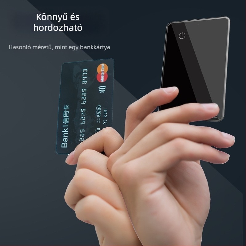 TRANGJAN P041 Kártya-típusú vízálló AirTag nyomkövető iOS-hez, egyedi logóval, akkumulátor kapacitása 540, hatótávolság 0.5
