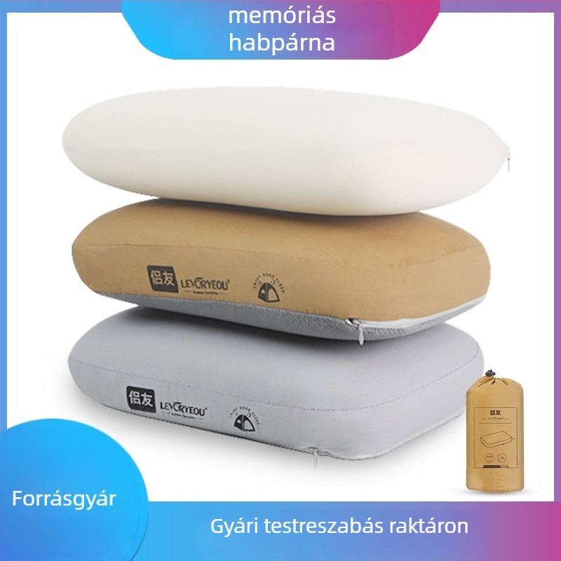 Memóriahabos párna, felhő dizájn, minimalist stílus (Modell LR-1204 • Vastagság: 10 cm • Tömeg: 430 g • Anyag: memóriahab)