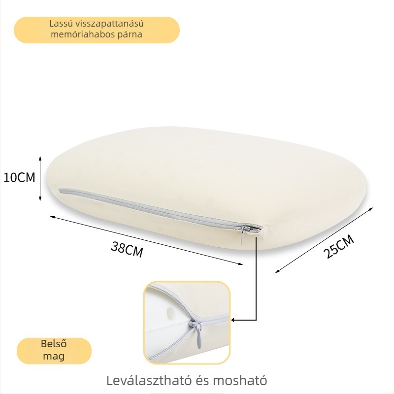 Memóriahabos párna, felhő dizájn, minimalist stílus (Modell LR-1204 • Vastagság: 10 cm • Tömeg: 430 g • Anyag: memóriahab)