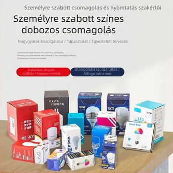 Személyre szabott papírtok 3C digitális elektronikai termékekhez logóval — 230 g/m², forró nyomás, UV nyomtatás, domborítás
