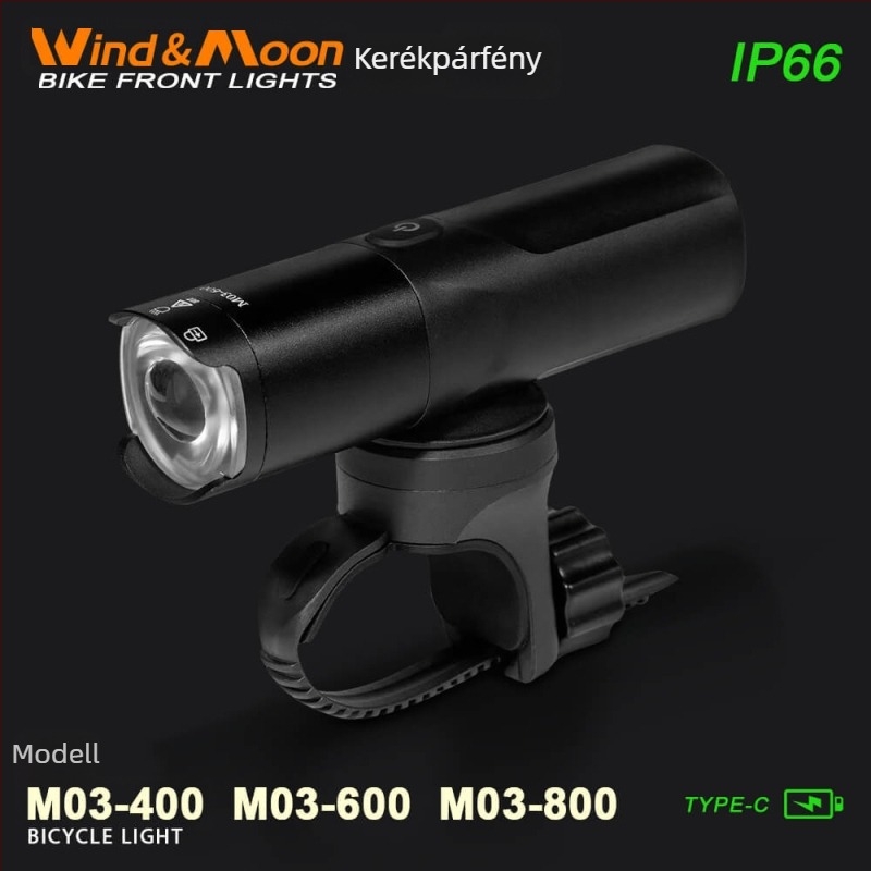 Kerékpár első lámpa, M03 sorozat, Type-C töltés (Wind-moon/Watt)