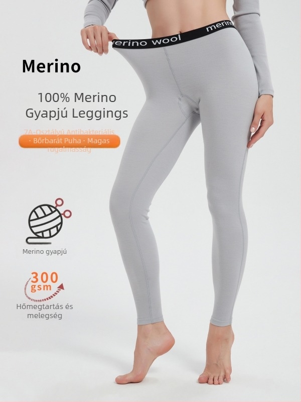 Női Merinógyapjú gyorsan száradó termos leggings túrázásra és kempingezésre, 300 g/m²