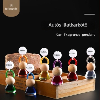 Autóba akasztható illatosító Gardenia illattal, 8 ml, üvegből készült test, akasztó dizájn, több mint 90 napig tartó hatás