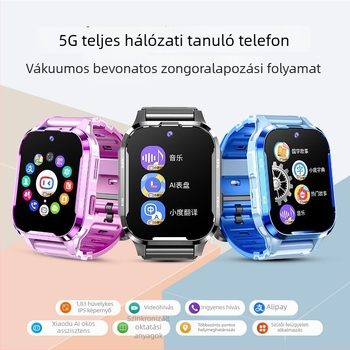 Gyerekeknek szánt okosóra SIM-kártyával a hívásokhoz és helymeghatározáshoz, 600 mAh akkumulátor, mindennapi vízálló, mágneses töltés, Android-kompatibilis