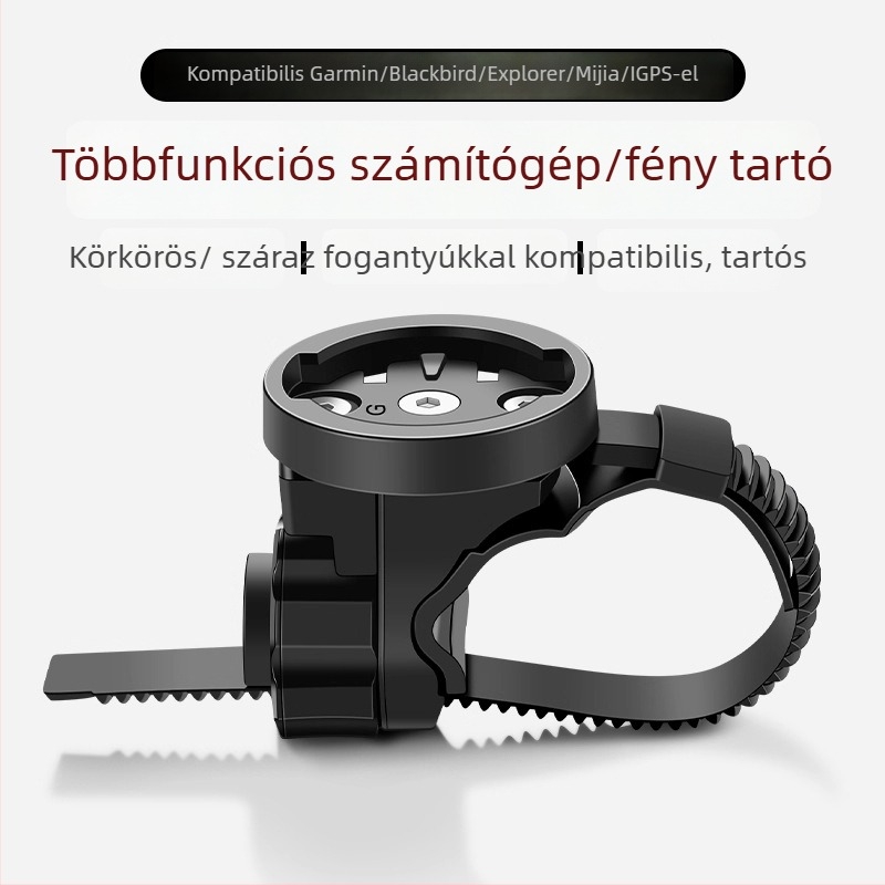 Silver Horse Univerzális kerékpár világítás és számítógép tartó – út/ MTB, gyorskioldó, kompatibil Garmin/Magene