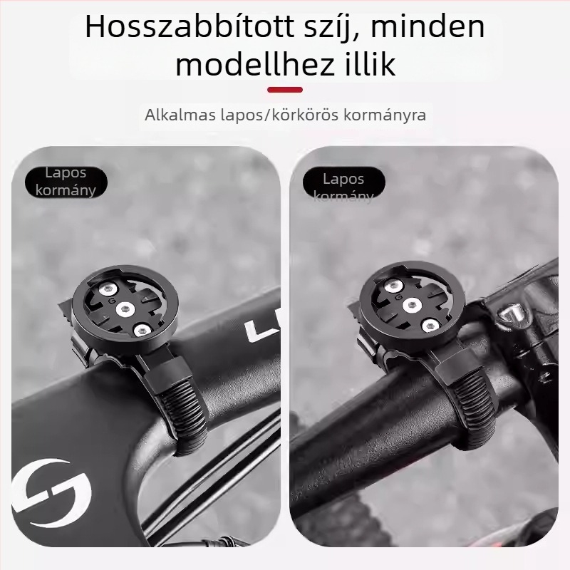 Silver Horse Univerzális kerékpár világítás és számítógép tartó – út/ MTB, gyorskioldó, kompatibil Garmin/Magene