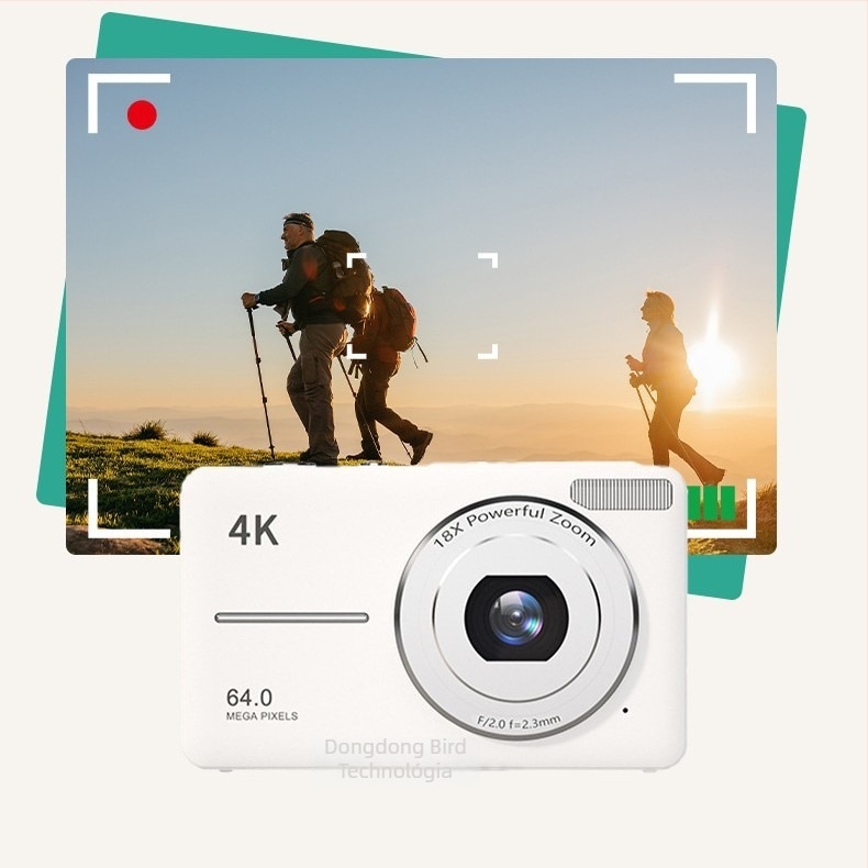 CCD digitális kamera, kompakt, 1/2.5 hüvelykes szenzor, 64MP, 18x optikai zoom, 3072x2040 felbontás