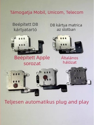 WYLIE DB13/14 kártya slot modul beépített tartóval és kábellel 12-16 telefonokhoz, fém ház, automatikus programozás és automatikus indítás