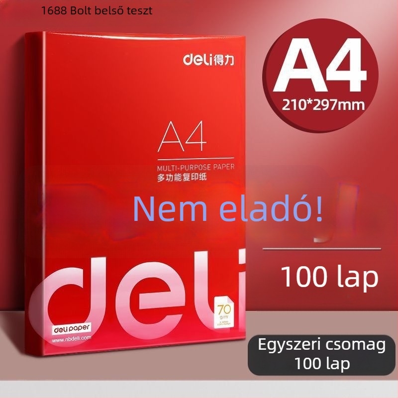 Nyomtatási és másolási papír, 70 g/m², 100 lap/csomag, 10 csomag