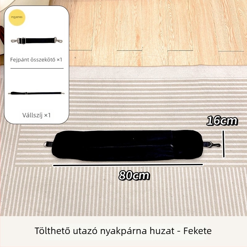 U-alakú utazó nyakpárna hordozható tárolóval, tömege 0.5–1.0 kg, töltőanyag: más, anyag: nincs megadva, modern minimalist stílus