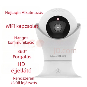 Okos PTZ belső használatra készült kamera, 3 MP szenzor, vezeték nélküli Wi‑Fi, beépített mikrofon, USB interfész