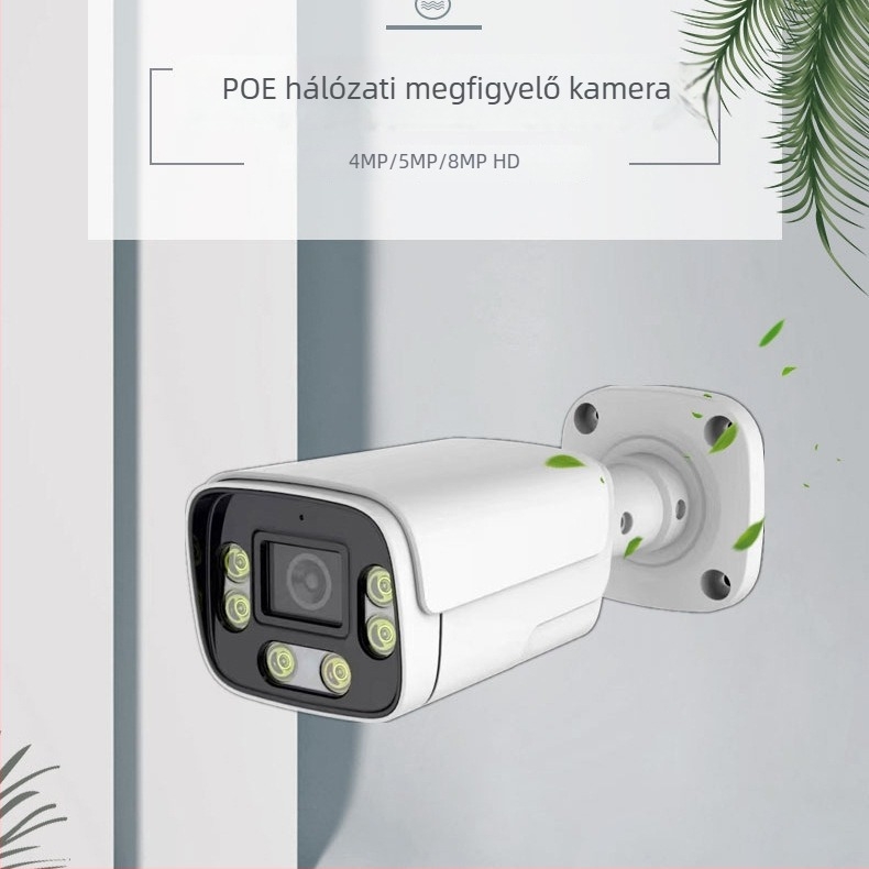 Loosacam Spot 4K PoE IP Bullet Kamera, Kültéri 4 MP Megfigyelő Kamera