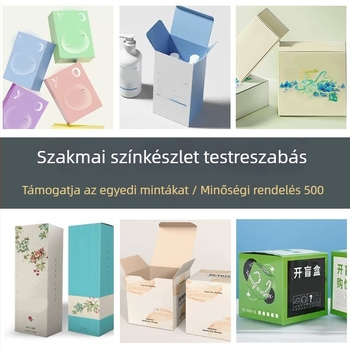 Mágneszáras, kihúzható kivitelű csomagoló doboz, 250gsm papír, logó nyomtatás