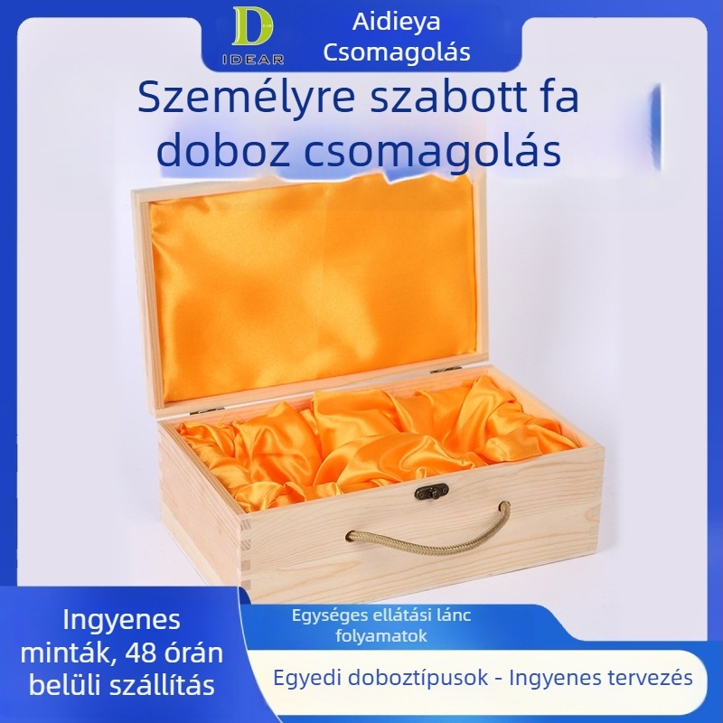 Mágneszáras, kihúzható kivitelű csomagoló doboz, 250gsm papír, logó nyomtatás