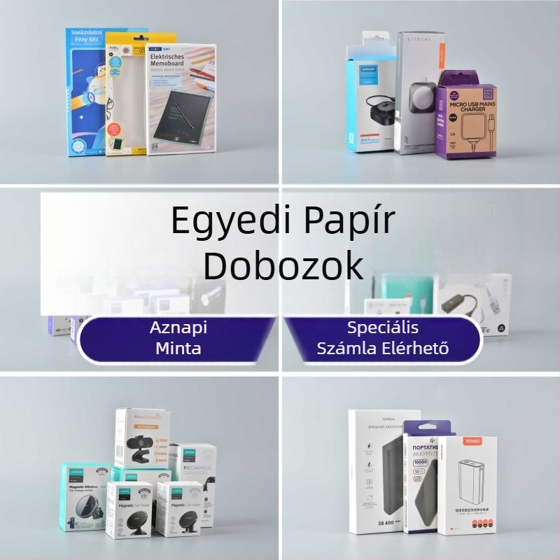 Egyedi Kraft papírból készült doboz ablakkal és dupla betéttel – 350gsm, logó nyomtatás, offset/UV, relief, gravírozás
