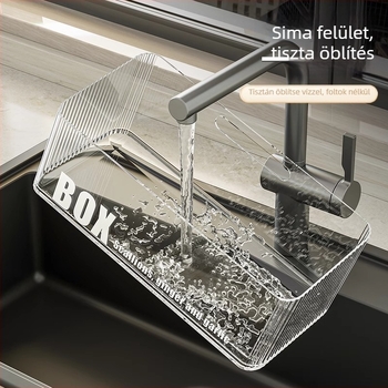 Konyhai falra szerelhető tároló zöldhagymára, gyömbérre és fokhagyma számára — műanyag, MM-WM-150, egy szint, teherbírás 20, fúrás nélküli szerelés