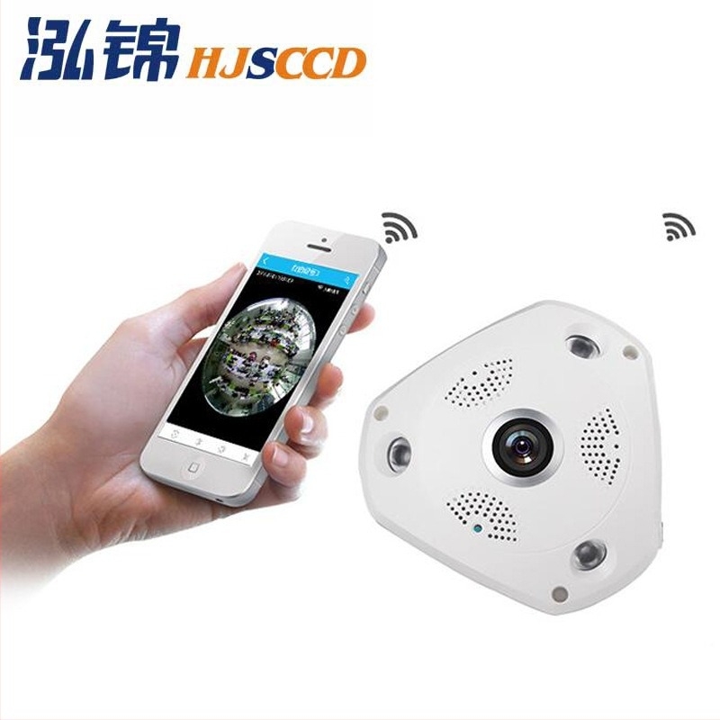 HJ-VR CAM01 Hálózati kamera — 360° panoráma, vezeték nélküli Wi-Fi, 30 MP, 2.8 mm objektív, IR éjjellátás 50 m-ig