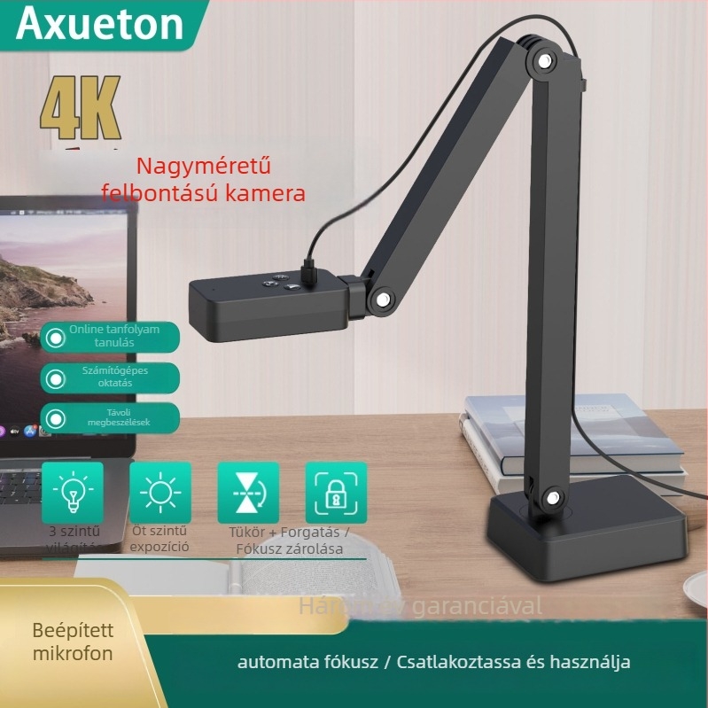 4K élő tanítási kamera autofókusszal – beépített mikrofon, USB, 30fps, felbontás 3840×3162
