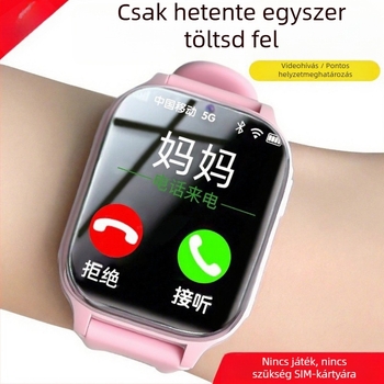 AT5 gyerekeknek szánt okosóra — szilikon test, érintőképernyő nélkül, gyerekek számára; kommunikációs funkció nem támogatott.