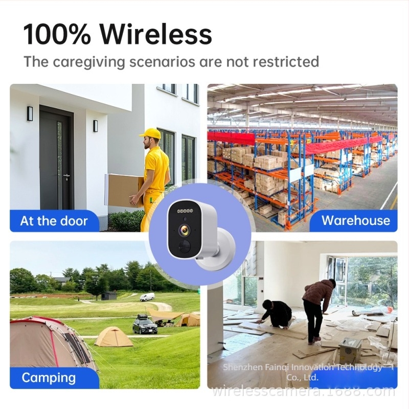 O-KAMPro vezeték nélküli biztonsági kamera 4G akkumulátorral, Wi‑Fi, napelemes energiaellátással, beltéri és kültéri használatra