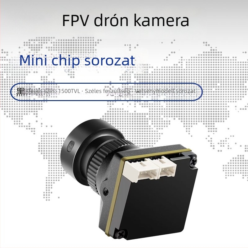 FPV analóg kamera modul, 1/2.8-os érzékelő, 1500TVL, minimális megvilágítás 0.00001Lux, 120dB WDR