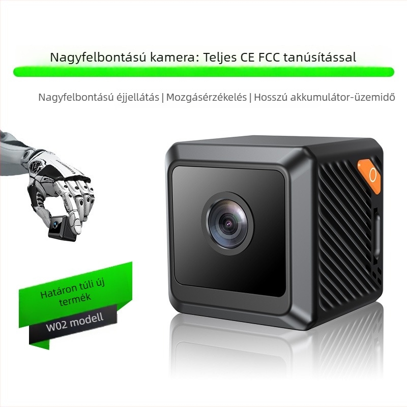 Négyzet alakú kamera 1080P, WiFi, TF-kártya tárhely, videó és fotó, modell W02