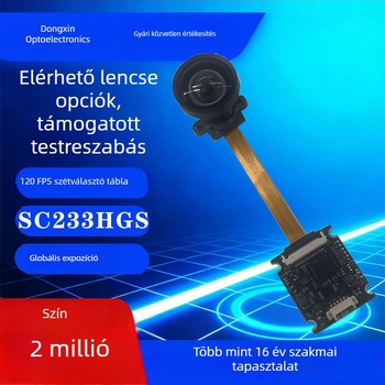 USB interfészhez tartozó elválasztó panellel ellátott kameramodul, 2MP, 1080p, 30FPS, manuális fókusz, arcfelismerés