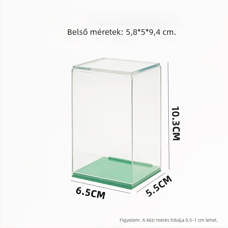 Figurák tároló doboza – halmozható, átlátszó kijelző, PS injekciós formázott műanyag, 300 ml kapacitás