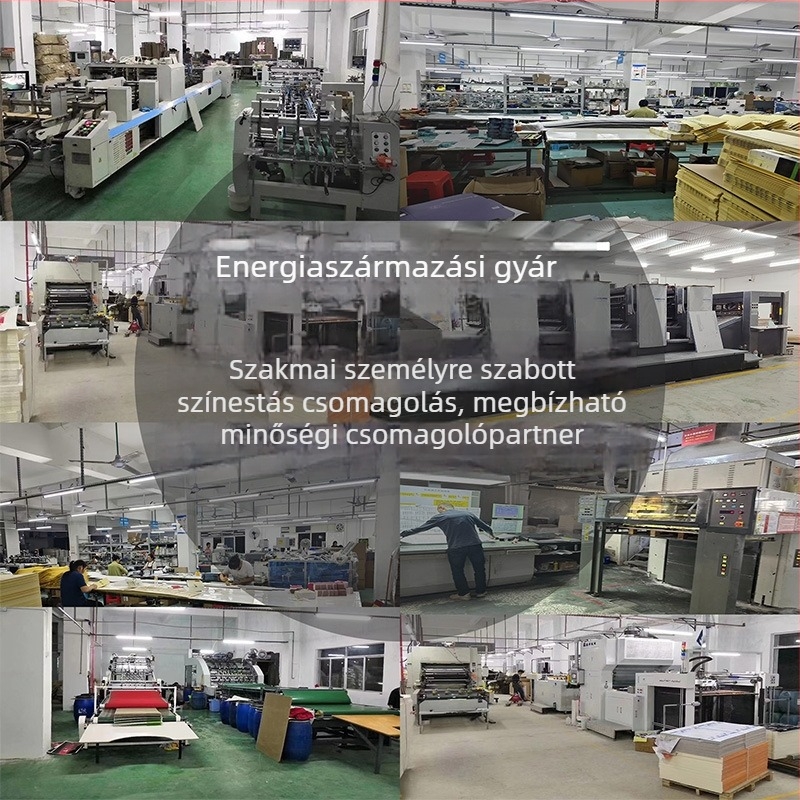 Hullámkarton csomagoló/display doboz ablakkal, testreszabható nyomtatás (offset, szitanyomás, UV, forró bélyegzés), papírtokos szerkezet