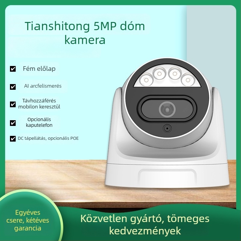 5MP POE hemisferikus kupolkamera liftekhez, színes éjszakai látással