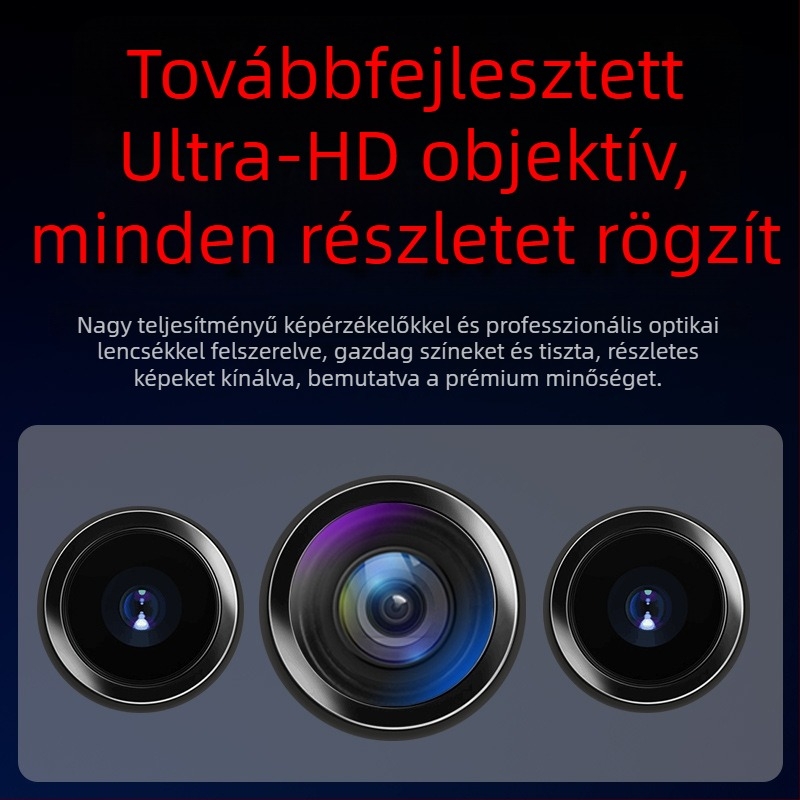 Otthoni megfigyelő kamera éjjellátással, HD felbontású, 360° nézet, Wi-Fi, vezeték nélküli kültéri és beltéri hálózati kamera