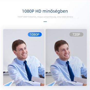 USB webkamera fix fókuszú, 2 MP szenzor, 1080p, 30fps, beépített mikrofon